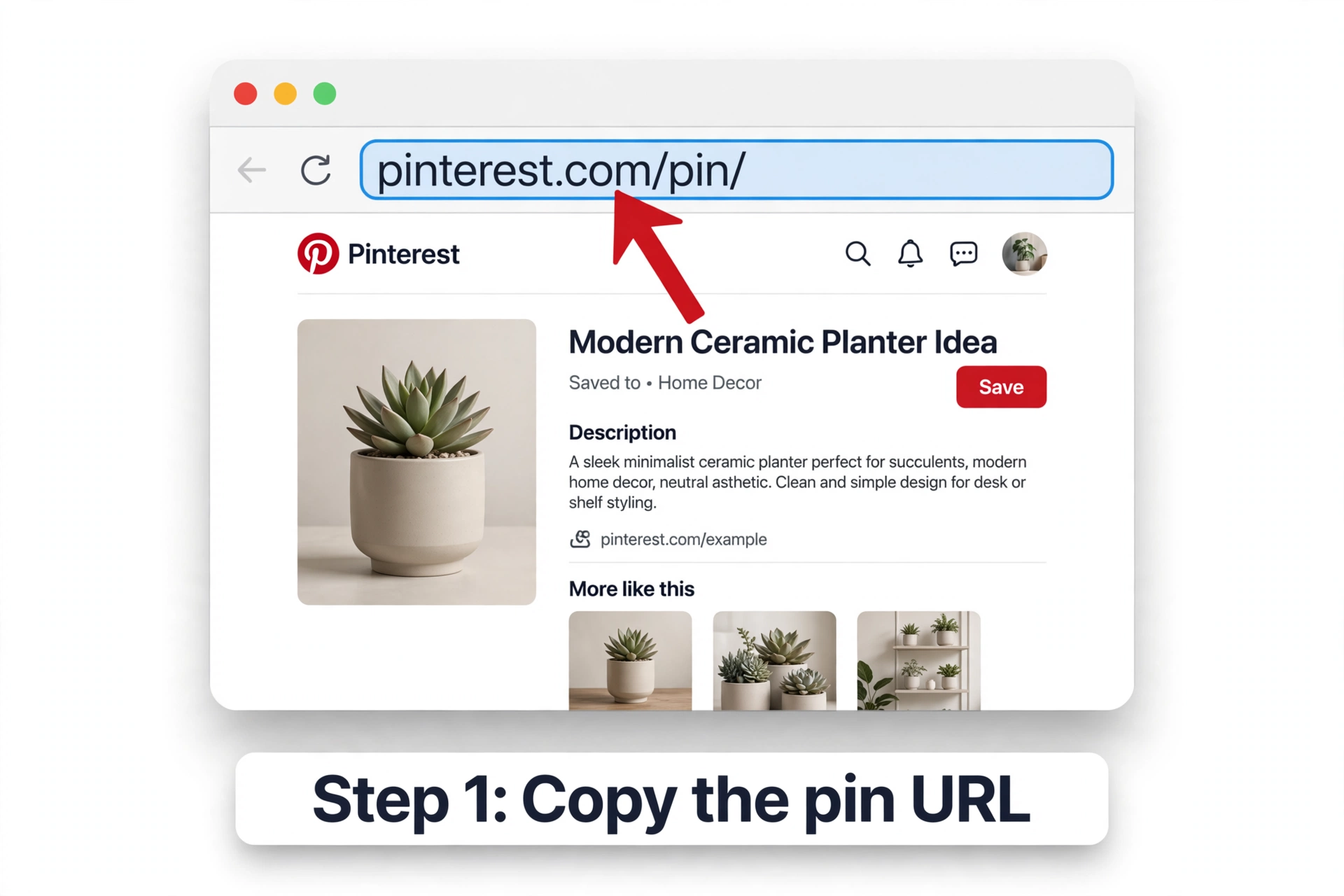 Step 1: Copy the Pinterest video link from your desktop browser