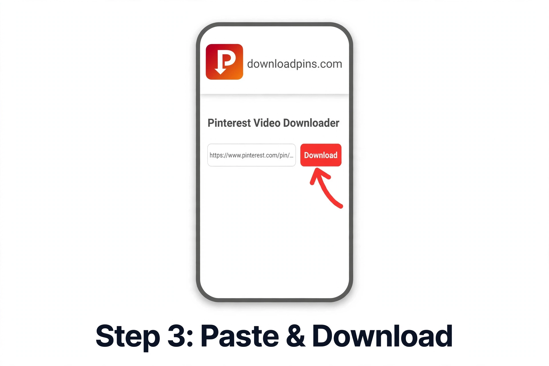 Step 3: paste the link into the downloader and tap Download